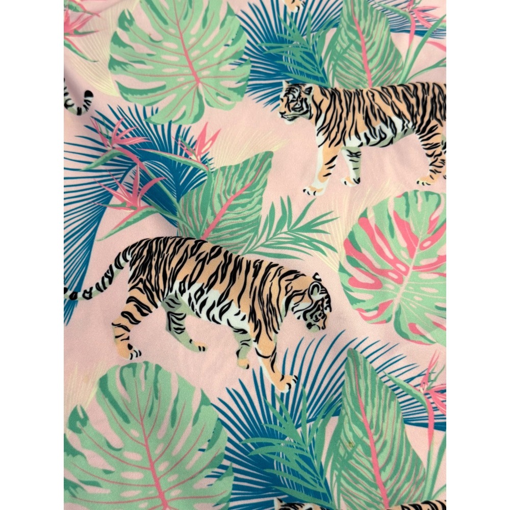 Dolfin Uglies Mens Tiger Tropical Print Board Shorts Pink Size 34 - Picture 5 of 5